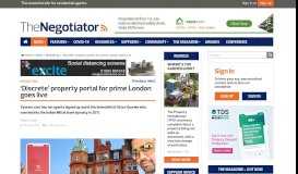 
							         'Discrete' portal for prime London property launches - The Negotiator								  
							    