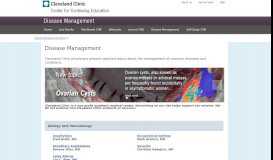 
							         Disease Management - Online Medical Reference | Cleveland Clinic ...								  
							    