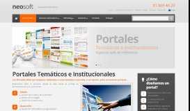 
							         Diseño de Portales Web Temáticos e Institucionales - Neosoft								  
							    