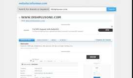 
							         dishplusone.com at Website Informer. Welcome. Visit ...								  
							    