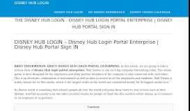
							         Disney Hub Login								  
							    