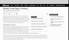 
							         Disney Travel Agent Training | Chron.com								  
							    