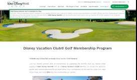 
							         Disney Vacation Club® Golf Membership - Orlando, FL								  
							    