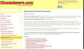 
							         Disneyland Paris Discounts - MouseSavers.com								  
							    