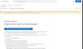 
							         Display ads on login-protected pages - AdSense Help								  
							    