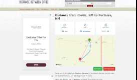 
							         Distance between Clovis, NM and Portales, NM								  
							    