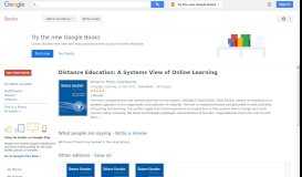 
							         Distance Education: A Systems View of Online Learning								  
							    