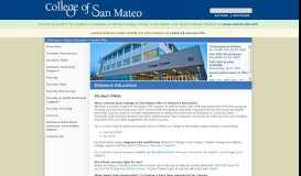 
							         Distance Education at College of San Mateo - Student FAQs								  
							    