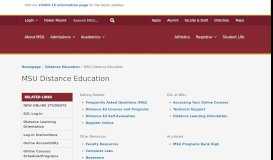 
							         Distance Education » MSU Texas » - Midwestern State University								  
							    