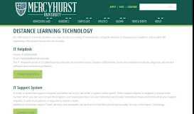
							         Distance Learning Technology | Mercyhurst University								  
							    