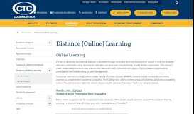 
							         Distance (Online) Learning - Columbus Technical College								  
							    