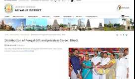
							         Distribution of Pongal Gift and priceless Saree , Dhoti ...								  
							    