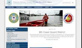 
							         District 8 - United States Coast Guard (USCG)								  
							    