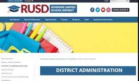 
							         District Administration - Riverside Unified School District								  
							    