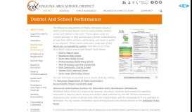 
							         District and School Performance - Kaukauna Area School District								  
							    