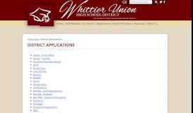 
							         District Applications – Resources – Whittier Union High School District								  
							    