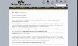 
							         District Assessments - Wolsey-Wessington School District								  
							    
