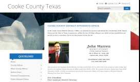 
							         District Attorney's - Cooke County, Texas								  
							    