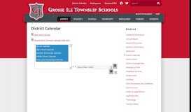 
							         District Calendar - District - Grosse Ile Township Schools								  
							    