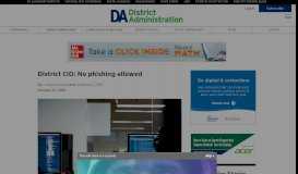 
							         District CIO: No phishing allowed | District Administration								  
							    