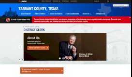 
							         District Clerk - Tarrant County, Texas								  
							    
