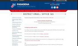 
							         District Email / Office 365 - Pasadena Independent School District								  
							    