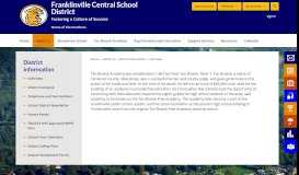 
							         District Information / Overview - Franklinville Central School District								  
							    