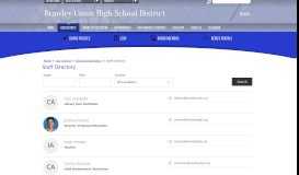 
							         District Information / Staff Directory - Brawley Union High School District								  
							    