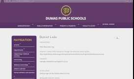 
							         District Links • Page - Dumas Public SD - Dumas School District								  
							    