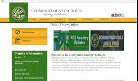 
							         District Newsletter - Richmond County Schools								  
							    