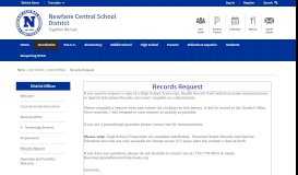 
							         District Offices / Records Request - Newfane Central School District								  
							    