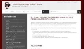 
							         District Plans / AIS Plan - Orchard Park Central School District								  
							    