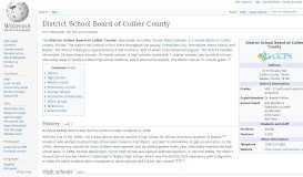 
							         District School Board of Collier County - Wikipedia								  
							    
