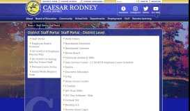 
							         District Staff Portal / Staff Portal - Caesar Rodney School District								  
							    
