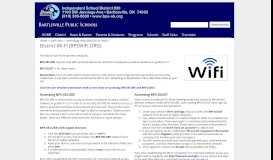 
							         District Wi-Fi (BPSWIFI.ORG) - Bartlesville Public Schools								  
							    