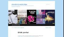 
							         DiVA portal | ebooks@cambridge								  
							    