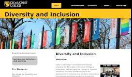 
							         Diversity and Inclusion - Cedar Crest College								  
							    