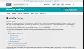 
							         Diversity Portal - Diversity Institute - Ryerson University								  
							    