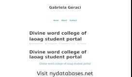 
							         Divine word college of laoag student portal – Gabriela Geraci								  
							    