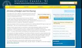 
							         Division of Budget and Purchasing - Atlantic County Government								  
							    