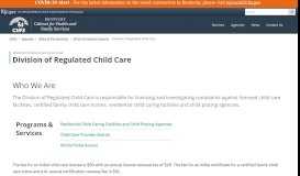 
							         Division of Regulated Child Care - Cabinet for Health and Family ...								  
							    