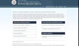
							         Division of Revenue & Enterprise Services: Business Records Service								  
							    