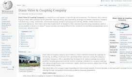 
							         Dixon Valve & Coupling Company - Wikipedia								  
							    
