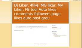
							         Dj Liker, 4like, MG liker, My Liker, FB tool Auto likes comments ...								  
							    