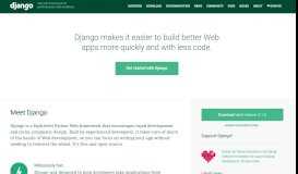 
							         Django: The Web framework for perfectionists with deadlines								  
							    