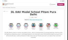 
							         DL DAV Model School Pitam Pura Delhi - Cambridge ...								  
							    