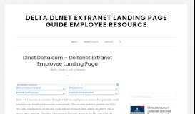 
							         Dlnet.Delta.com – Deltanet Extranet Employee Landing Page								  
							    
