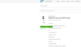 
							         DME file format HDFC bank - SAP Archive								  
							    