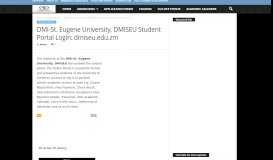 
							         DMI-St. Eugene University, DMISEU Student Portal: dmiseu.edu.zm ...								  
							    