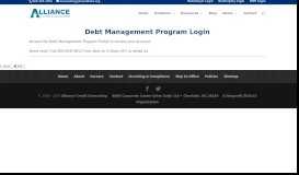 
							         DMP Login - Alliance Credit Counseling								  
							    